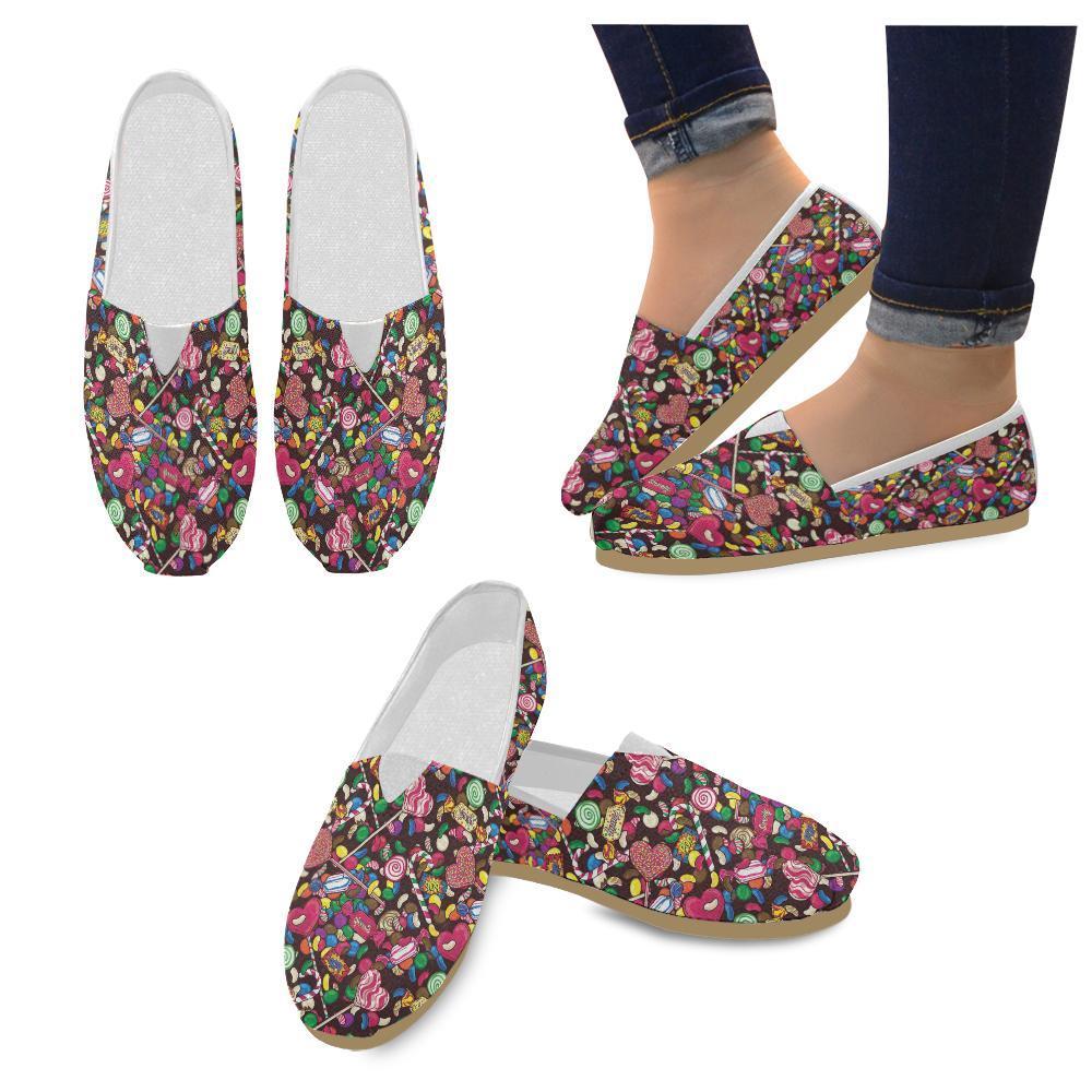 Candy Pattern Print Design Ca02 Women Casual Shoes