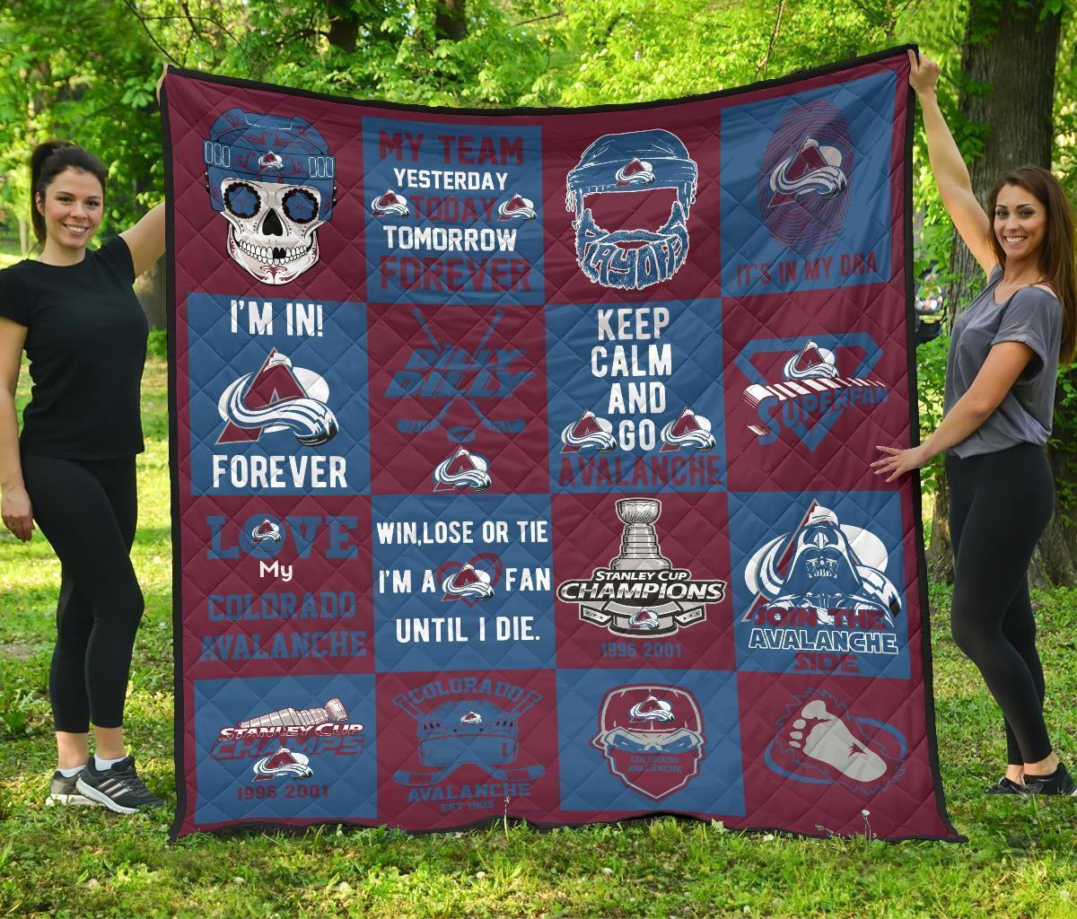 Fan Colorado Avalanche Quilt Blanket Amazing Gift Idea