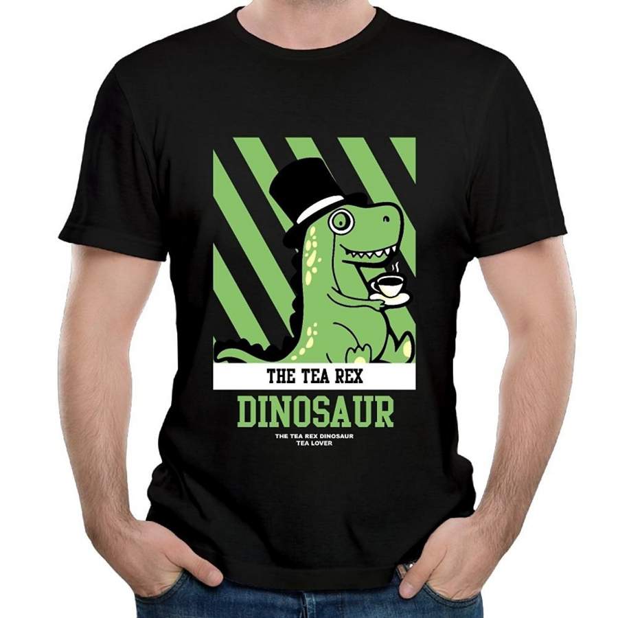 The Tea Rex Dinosaur Tea Lover Novelty T Shirts Short Sleeve Gift Flower Cheap Men T Shirt