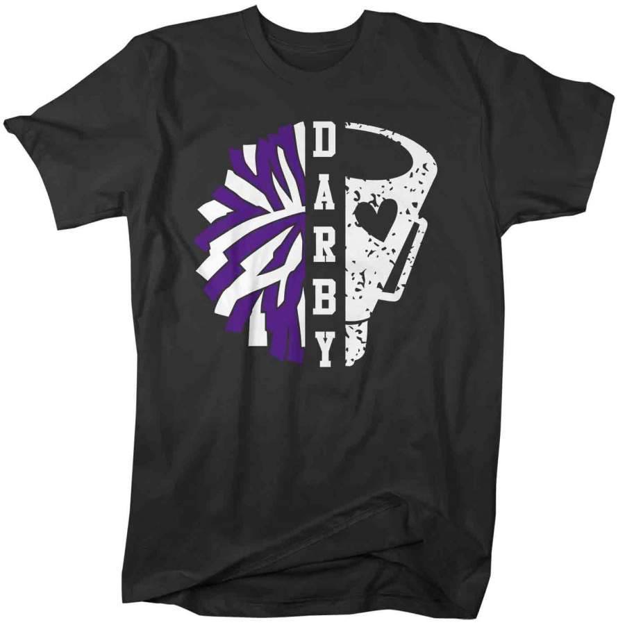 Men’s Personalized Cheer T Shirt Pom Pom Custom Cheerleader Shirts Cheer Dad T Shirt Personalized Shirts