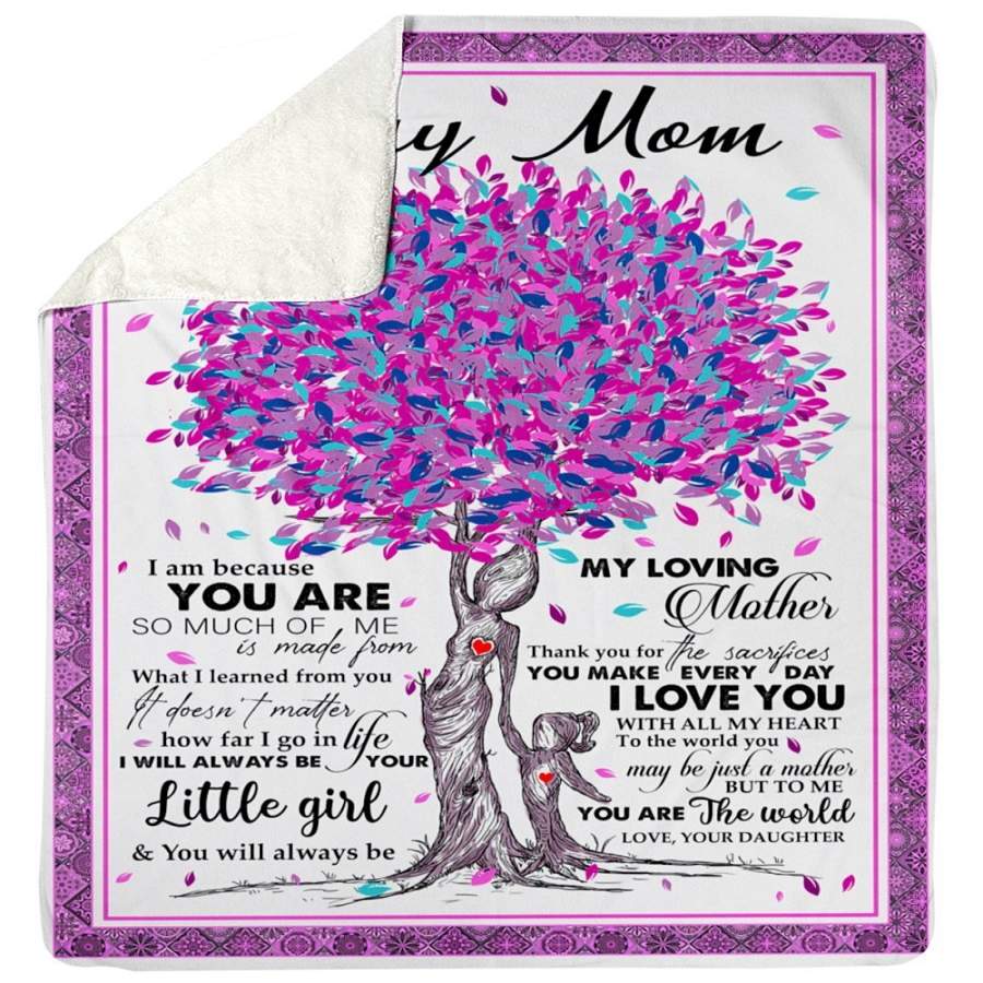 You Are The World Meaningful Gifts To My Mom For Family Sherpa Blanket