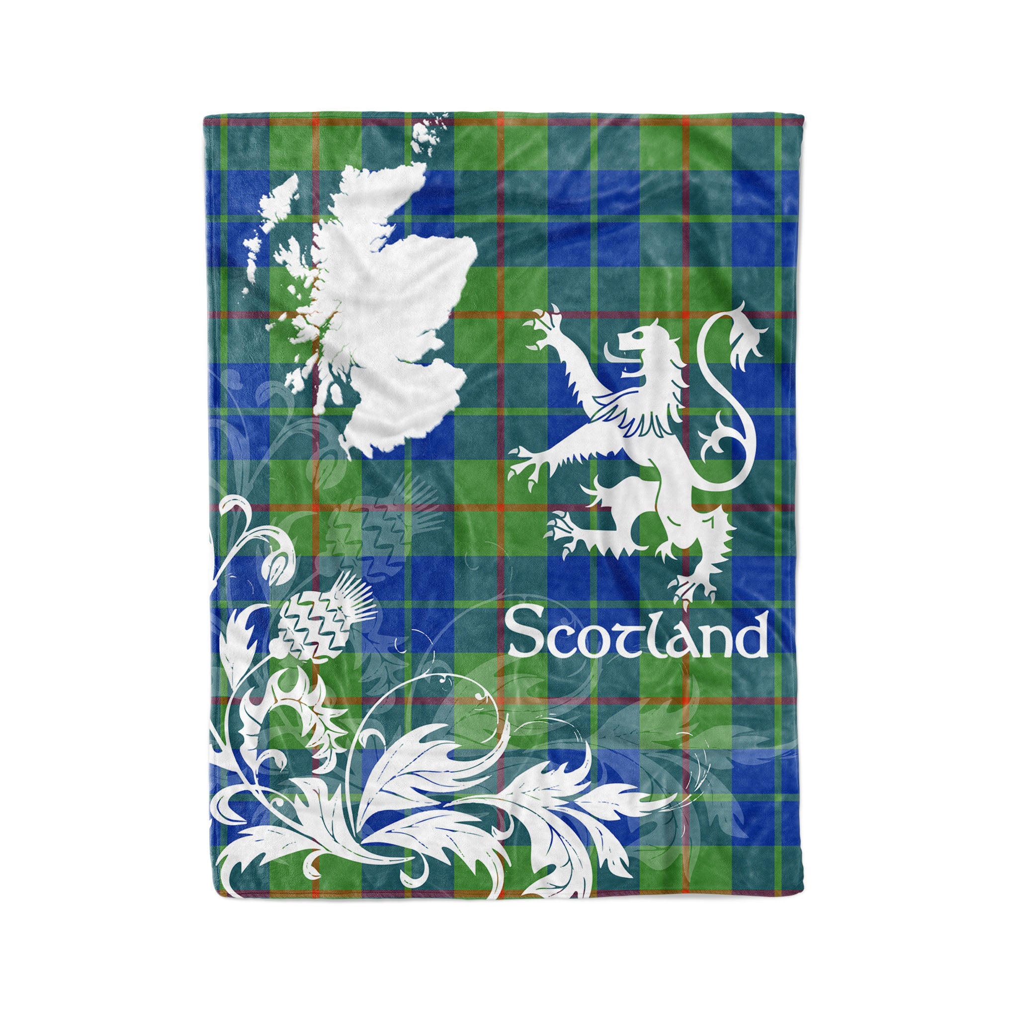 Tartan Plaid Fleece Blanket Tartan Blanket Thistle And Lion Scottish Clan Barclay Hunting Ancient Plaid Blanket