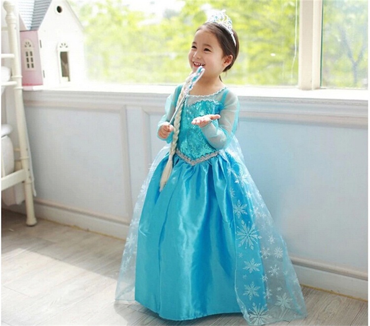 4 9 14 Years Christmas Gift Elsa Cinderella Cosplay Kids Party Girls Dress 10 to 12 Fancy Carnival Costume Princess Dresses alx