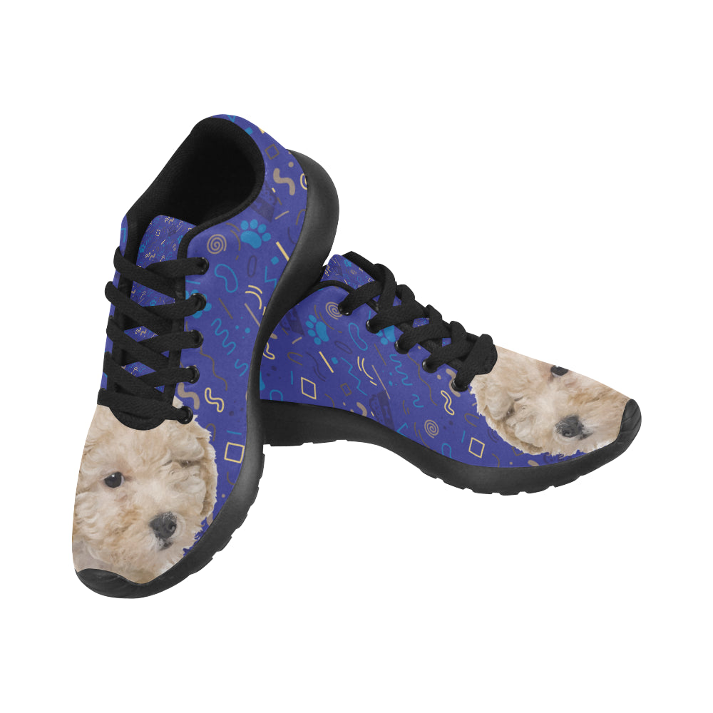 Poochon Dog Black Sneakers for Women