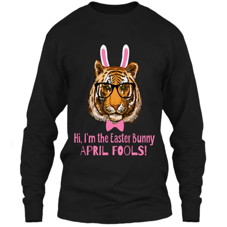 Easter Tiger Funny April Fools Easter Bunny Tee Shirt LS Ultra Cotton Tshirt