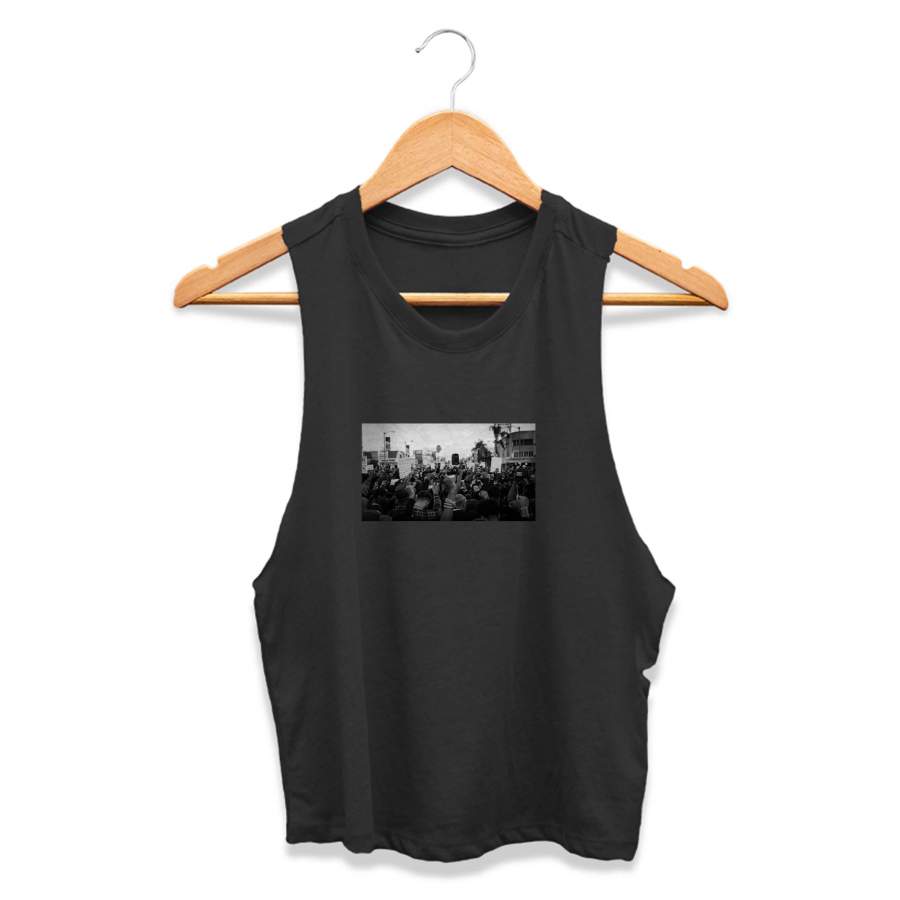 Pride Director’s Cut Los Angeles Graphic Black Lives Matter Protest Support Good Cause CPY Womans Crop Tanktop Tee