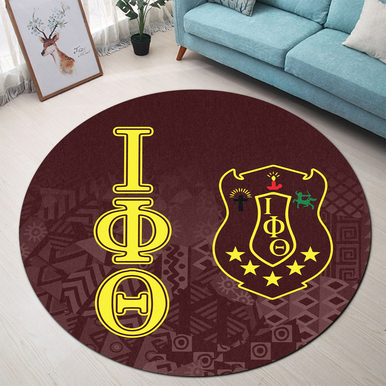 Iota Phi Theta Round Rug – Fraternity Black Roots Round Rug