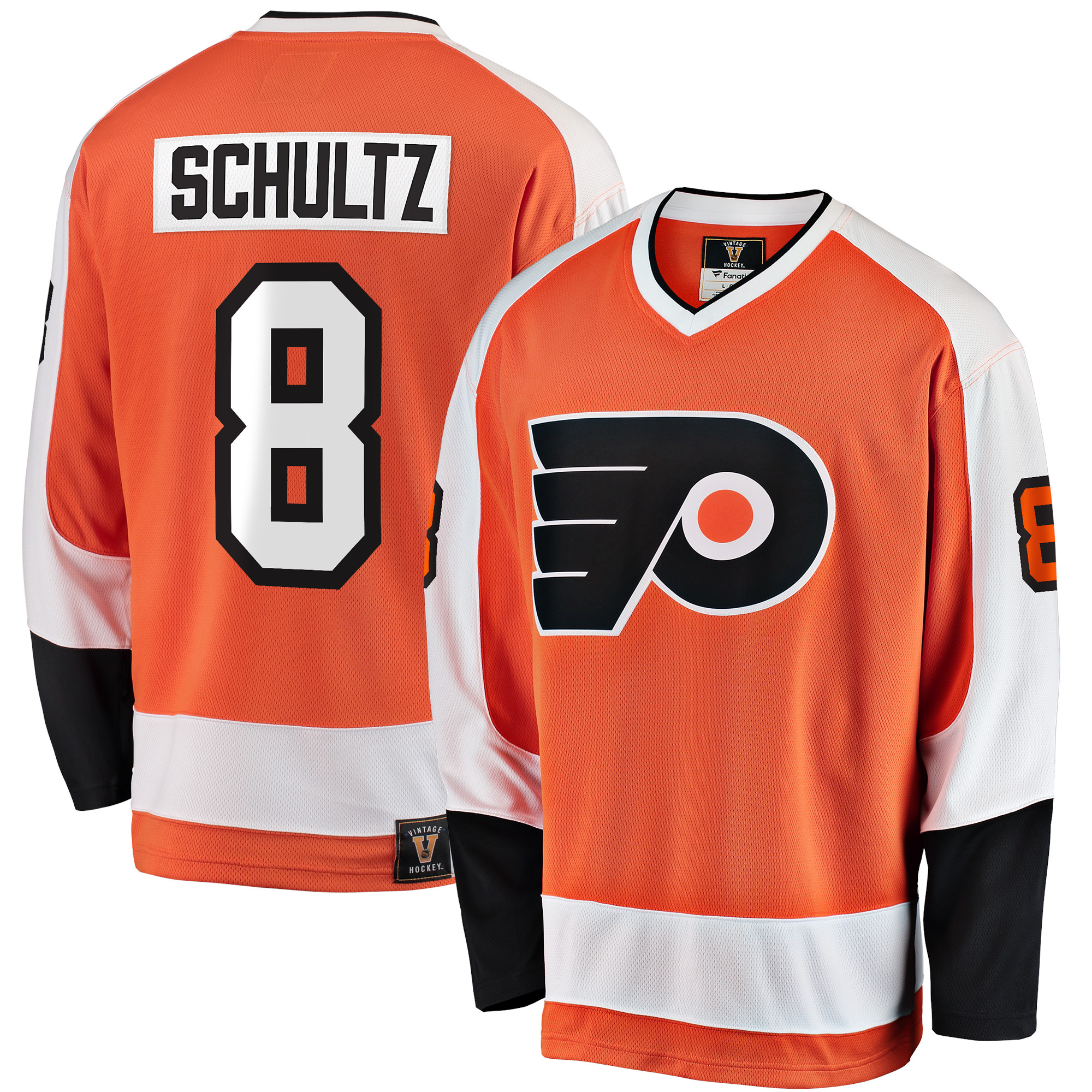 Dave Schultz Philadelphia Flyers Branded Premier Breakaway Retired Player Jersey – Orange