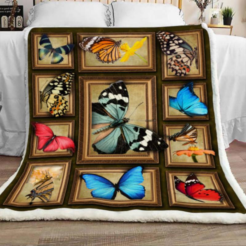 Butterfly Sherpa Blanket JR0202 82O36