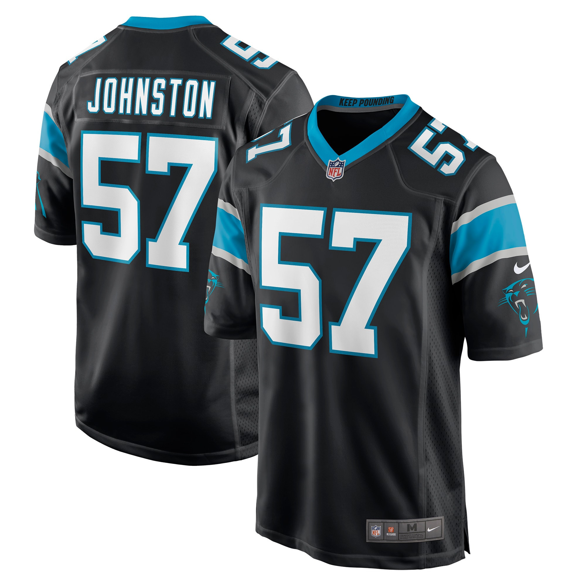 Clay Johnston Carolina Panthers Game Jersey – Black NFL