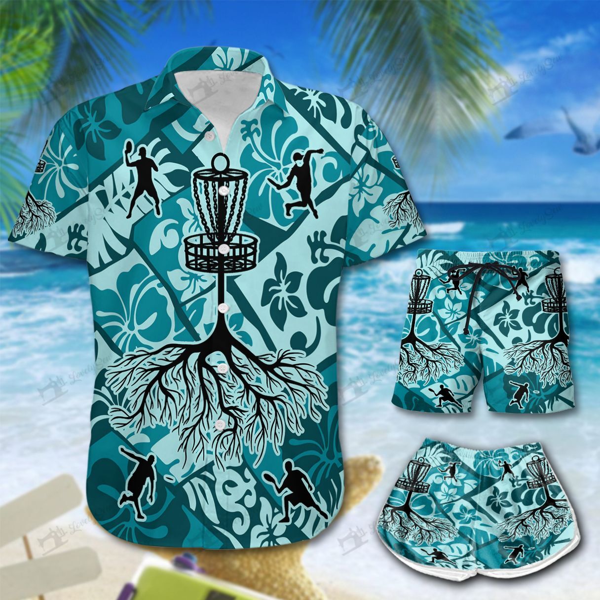 Disc Golf Cross Hawaiian Shirt Shorts Ha83950