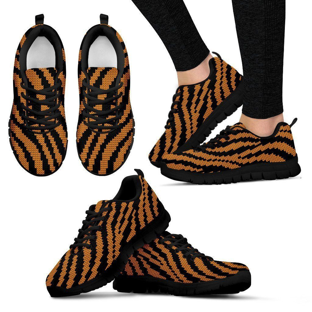 Tiger Knit Skin Print Sneakers Shoes