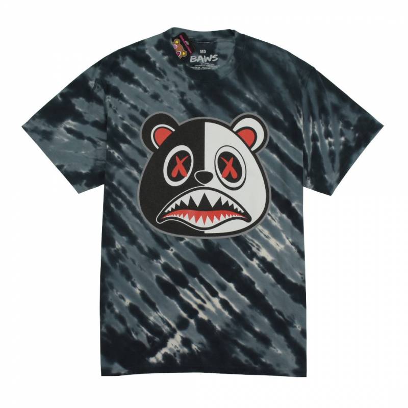 BAWS BEAR TIE DYE T-SHIRTS – SCAR BAWS – BLACK TIGER