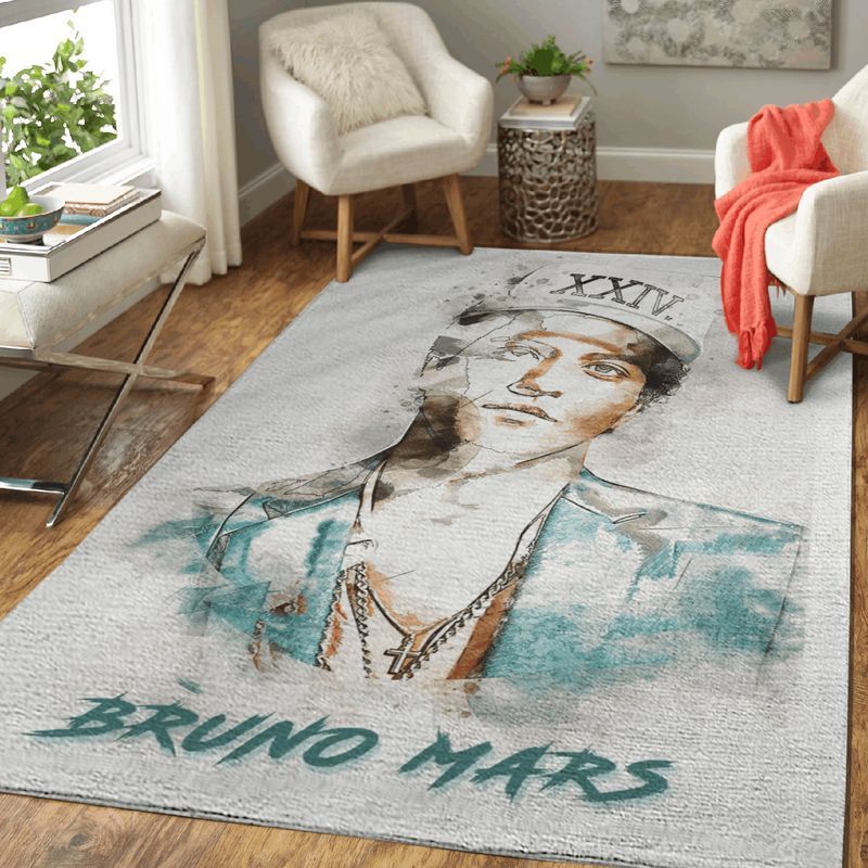 Bruno Mars Singer Peter Gene Hernandez Art Area Rug Living Room And Bed Room Rug Christmas Gift Us Decor