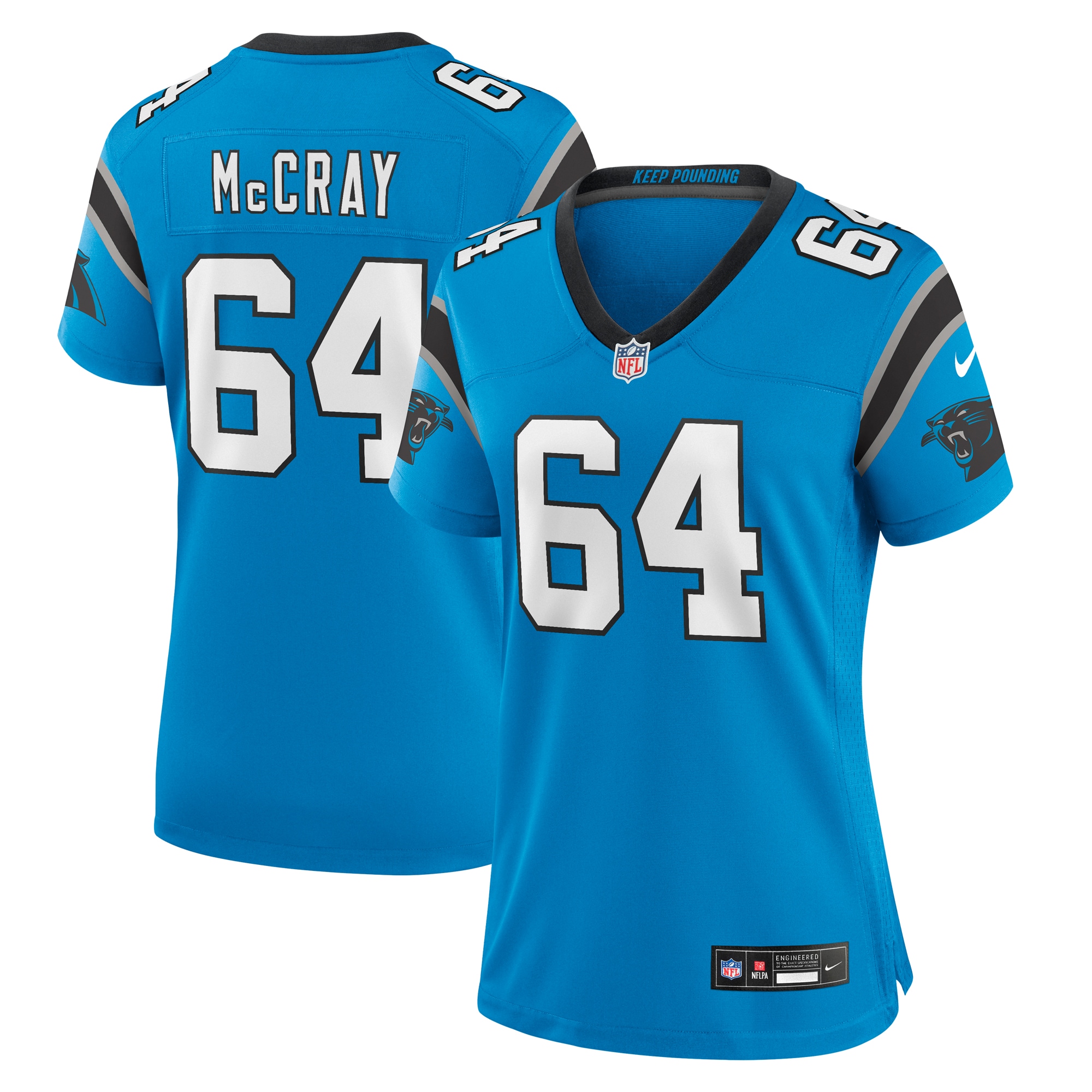 Women’s Carolina Panthers Justin McCray Blue Alternate Game Jersey