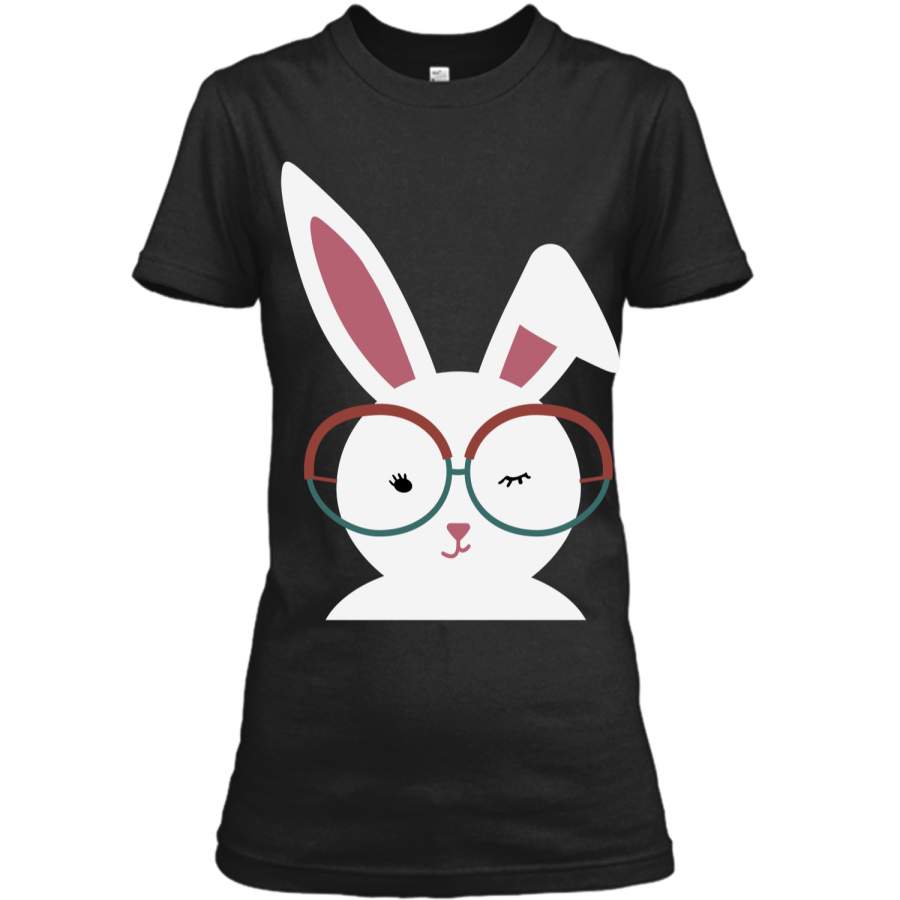 Cute Easter Bunny T-shirt Ladies Custom