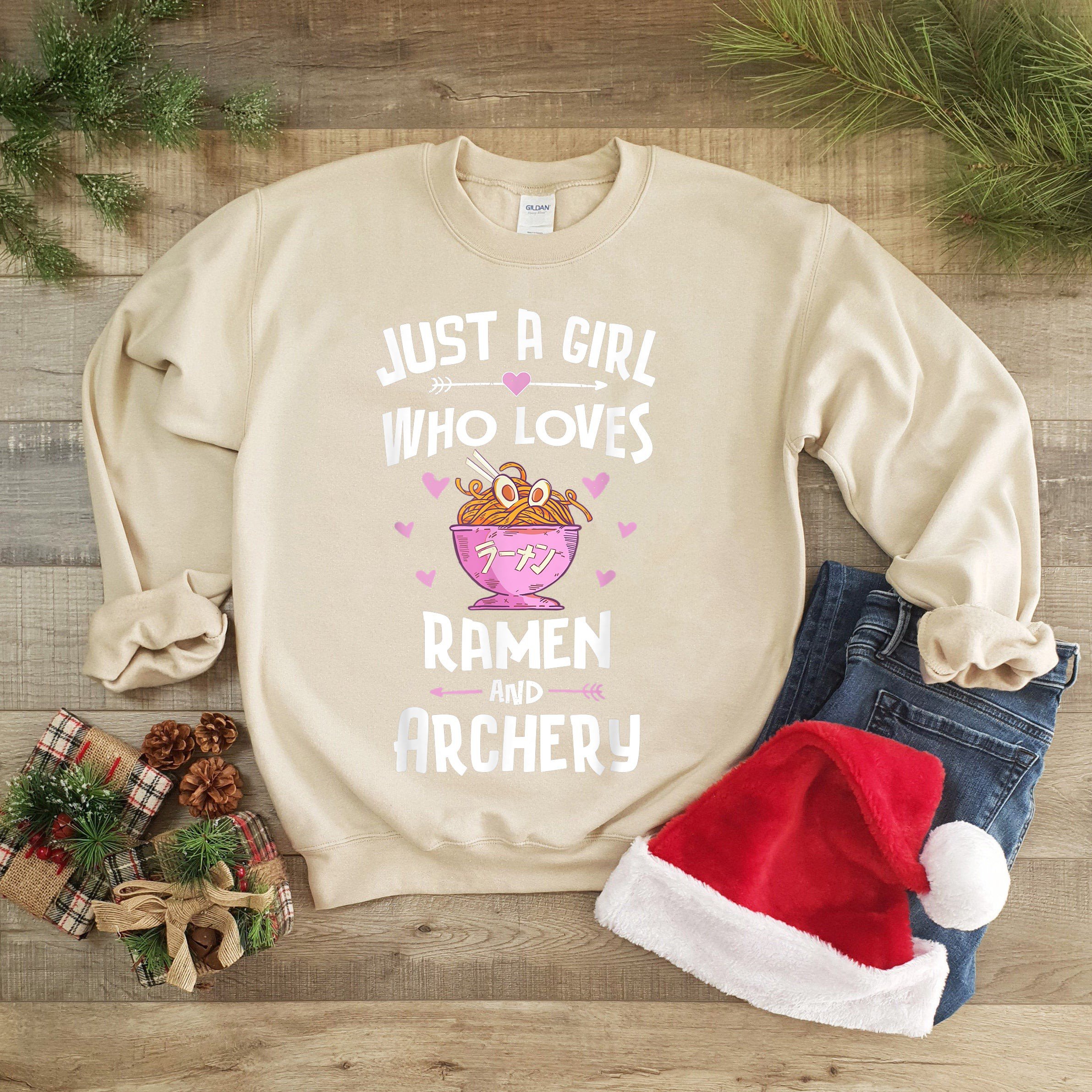 Ramen And Archery Gift Girls Women Sweater Christmas Gifts For Her