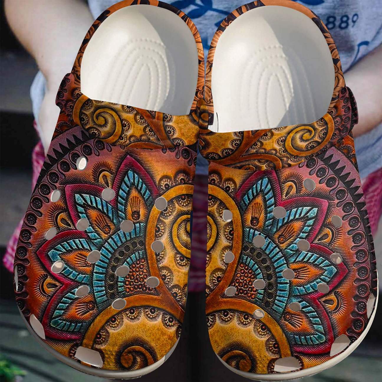 Hippie Personalize Clog, Custom Name, Text, Fashion Style For Women, Men, Kid, Print 3D Boho Girl