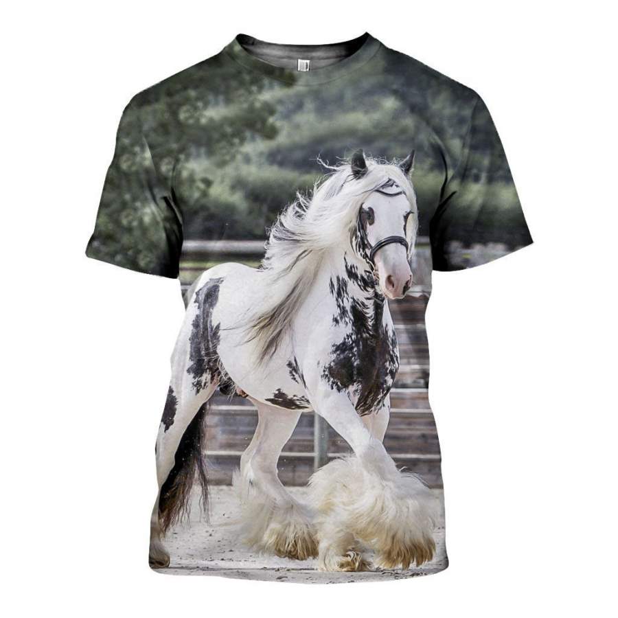 3D All Over Printed Friesian Horse Shirts