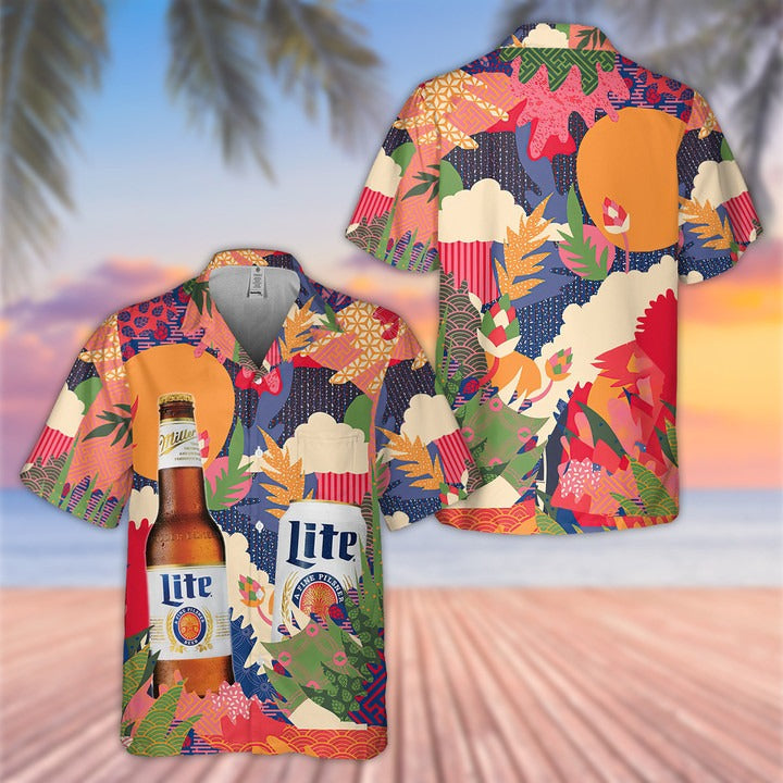 Unifinz Beer Hawaiian Shirt Miller Lite Beer Colorful Hawaii Aloha Shirt Beer Hawaii Shirt 2022