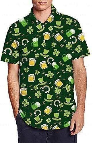 Beer On St Patrick’S Day Aloha Hawaiian Shirt Colorful Short Sleeve Summer Beach Casual Shirt For Men And Women