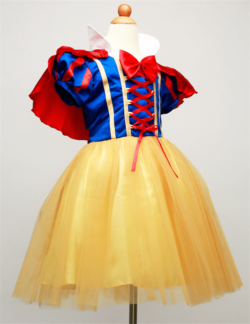 2018 Girls Christmas Party Dress Girl Snow White Princess Dress Babes Vestido Infantil Children Cosplay Costume Toddler Clothes alx