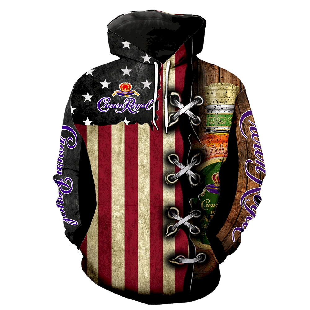 Crown Royal New Full All Over Print K1193 Hoodie Zipper