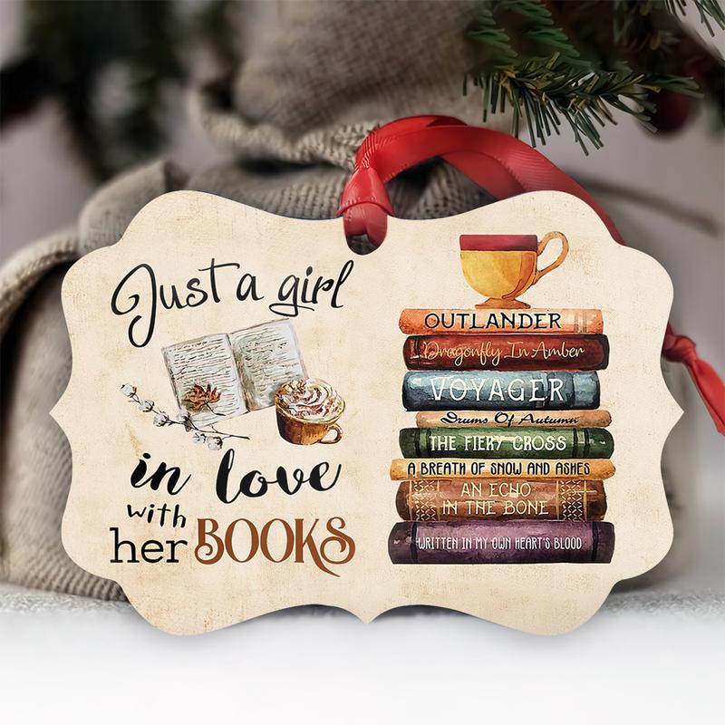 Outlander Novel- Just A Girl In Love With Her Books Ornament – Gift For Outlander Fans