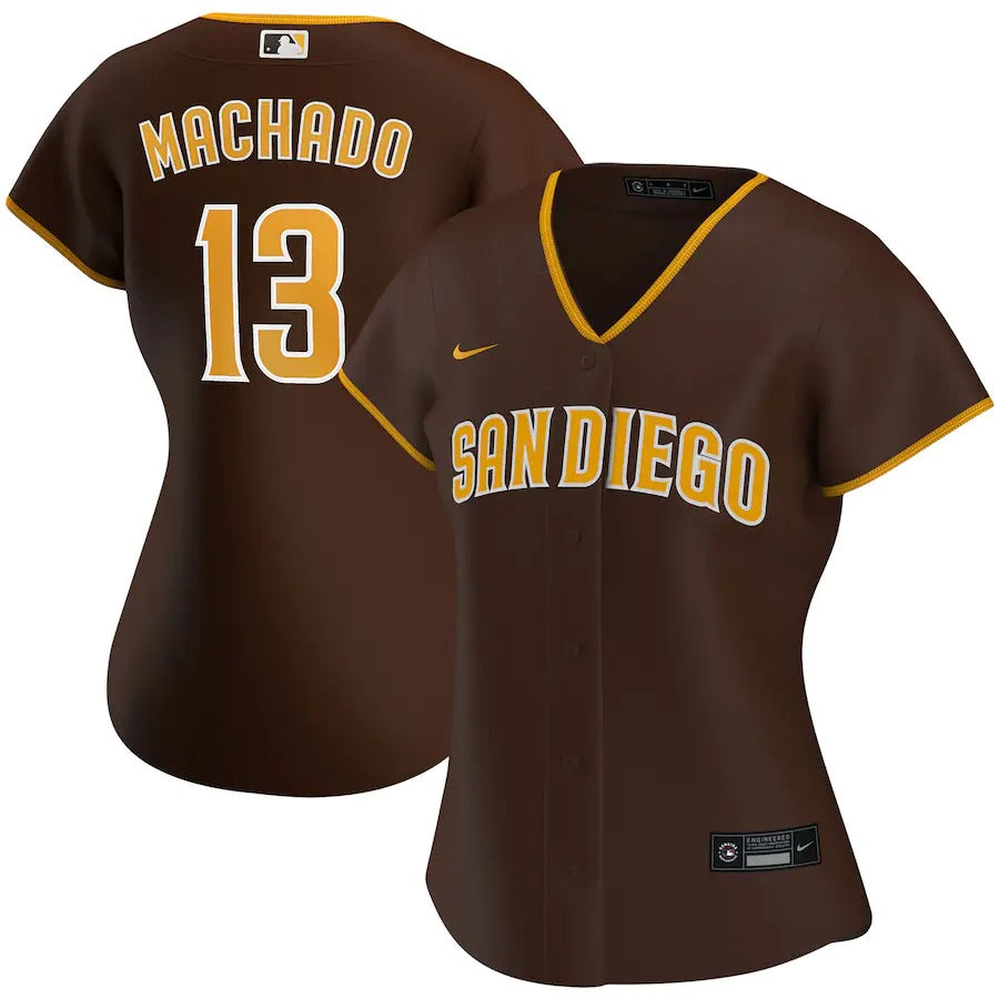 Women’S San Diego Padres Manny Machado Nike Brown Road Replica Player Jersey