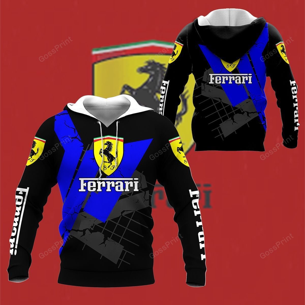 3D All Over Printed Ferrari Shirts Ver 12