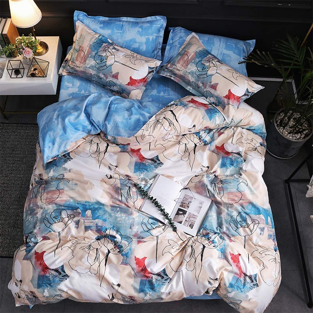 Water Color Flower Bedding Set All Over Prints