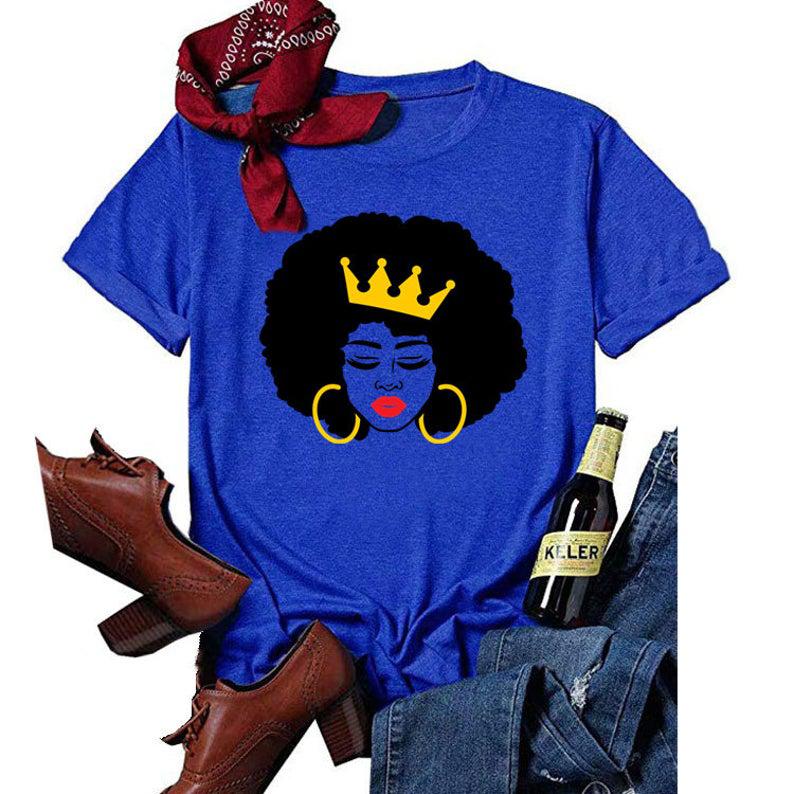 Afro Queen Shirt Women Afrocentric Shirts Black Queen T Shirt