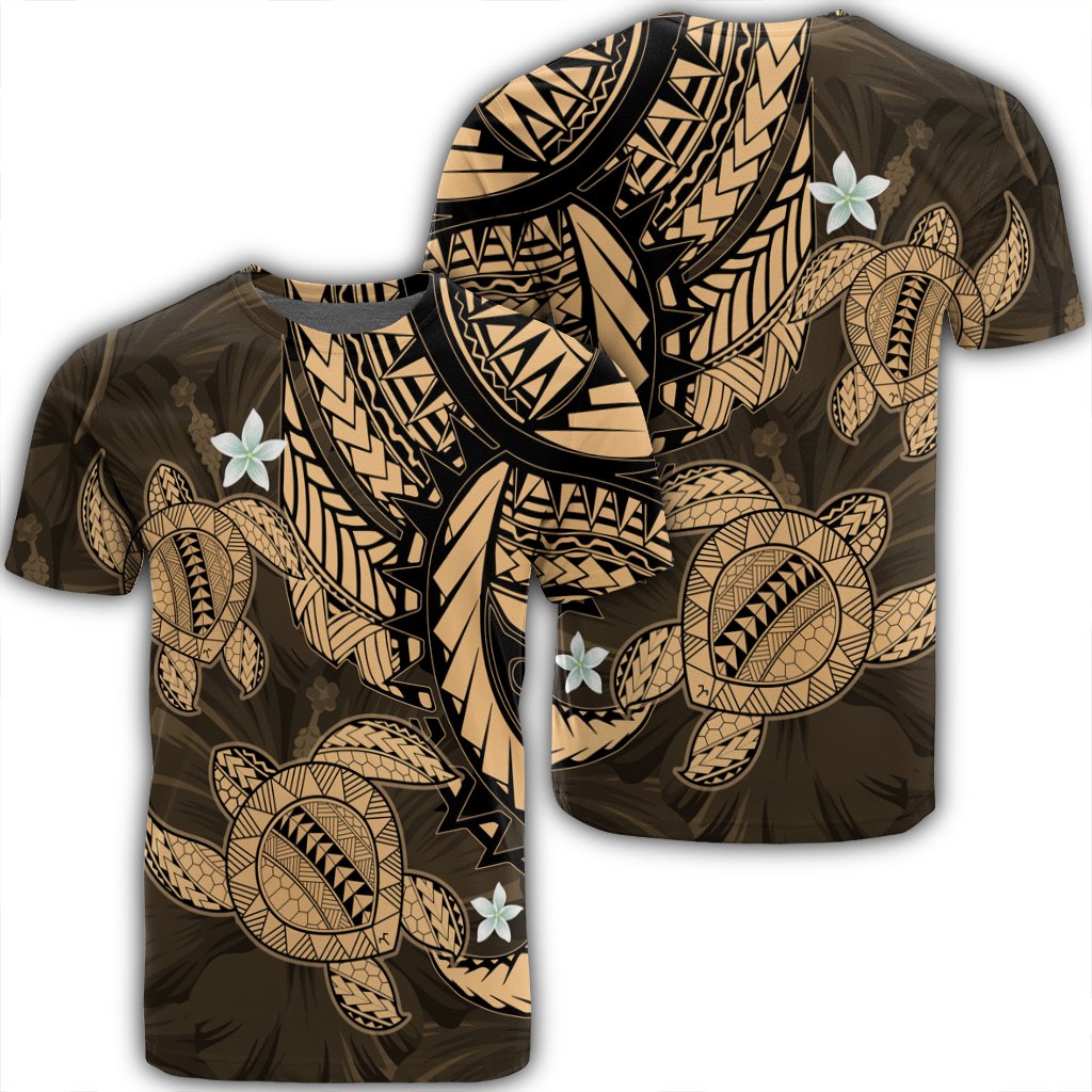 Hawaiian Polynesian Turtle Hibiscus Gold Ah Ha67055