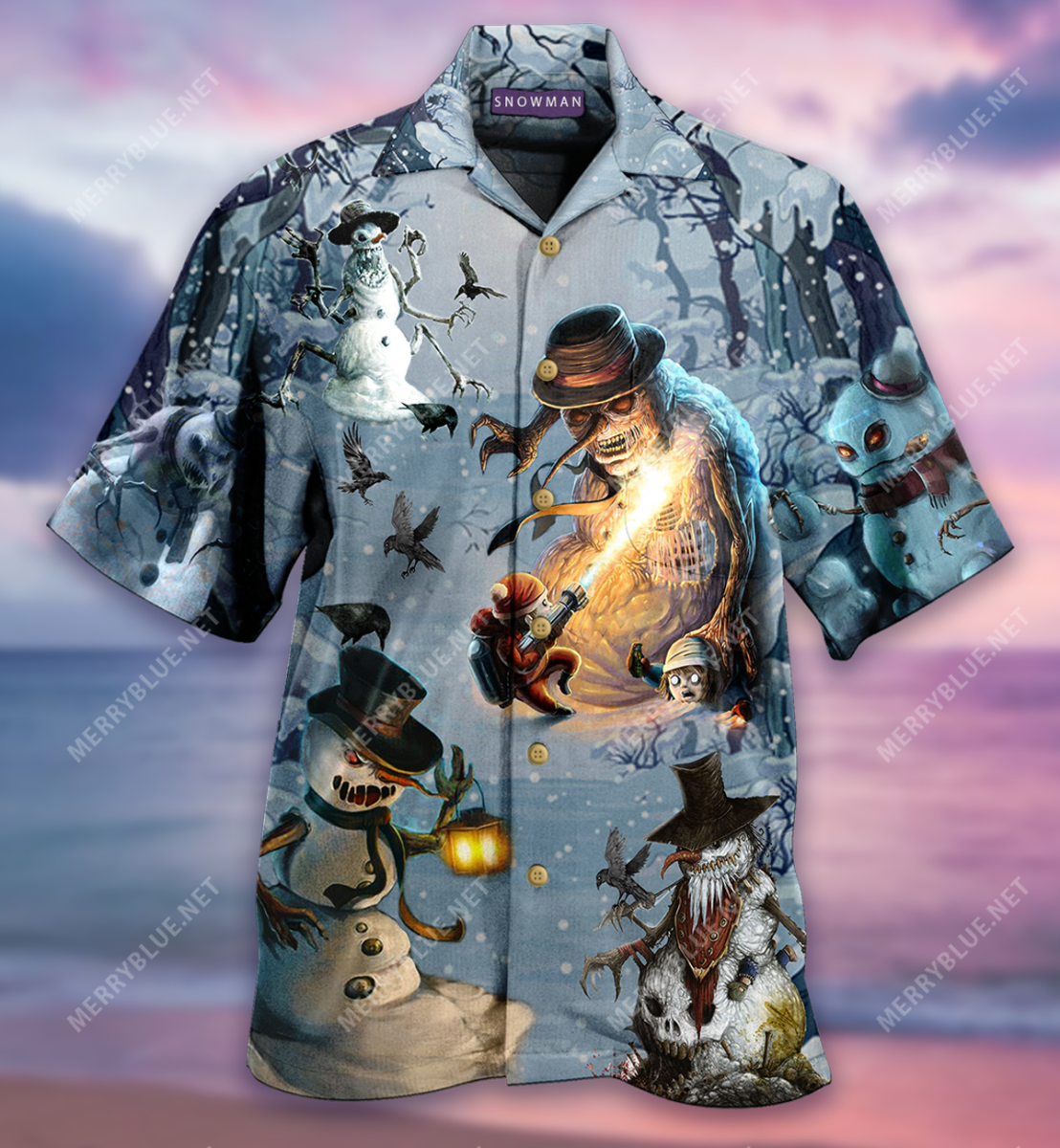 Evil Snowman Unisex Hawaii Shirt Ha81158