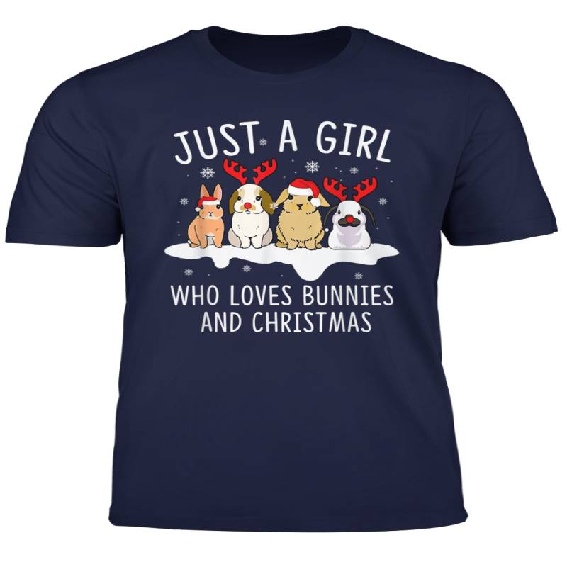 Just A Girl Who Loves Bunnies And Christmas Bunny Lover T Shirt