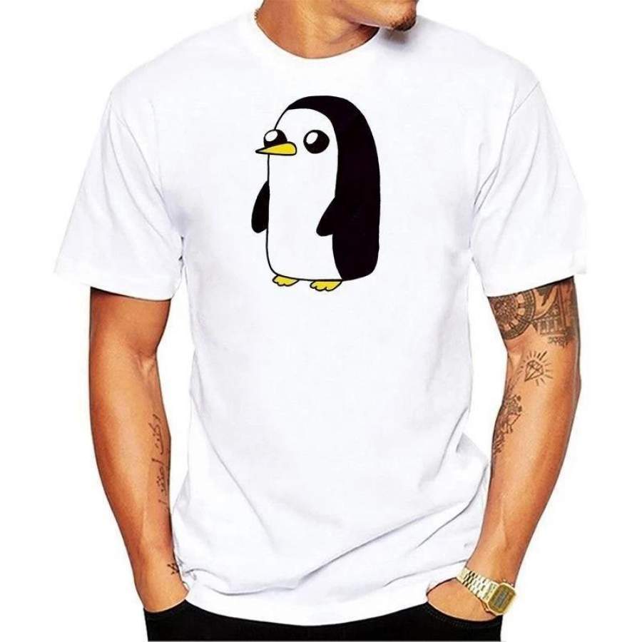 Cute Penguin Printed Men’s Fashion T shirt Hipster Tops custom Tees