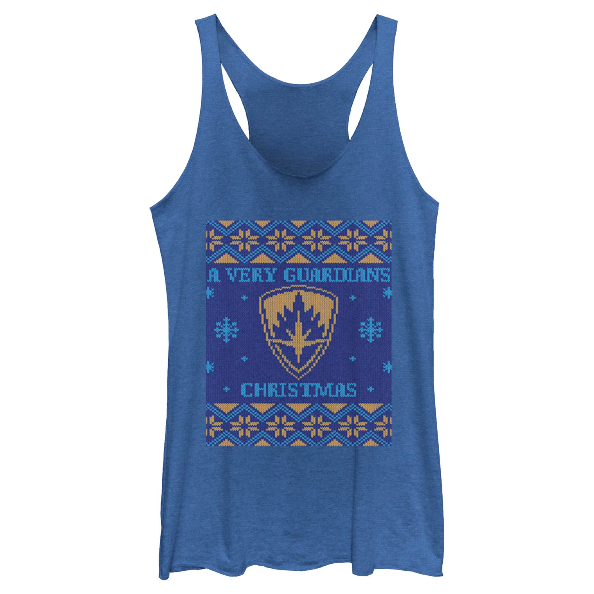 Women’S Guardians Of The Galaxy Holiday Special Ugly Christmas Sweater Racerback Tank Top