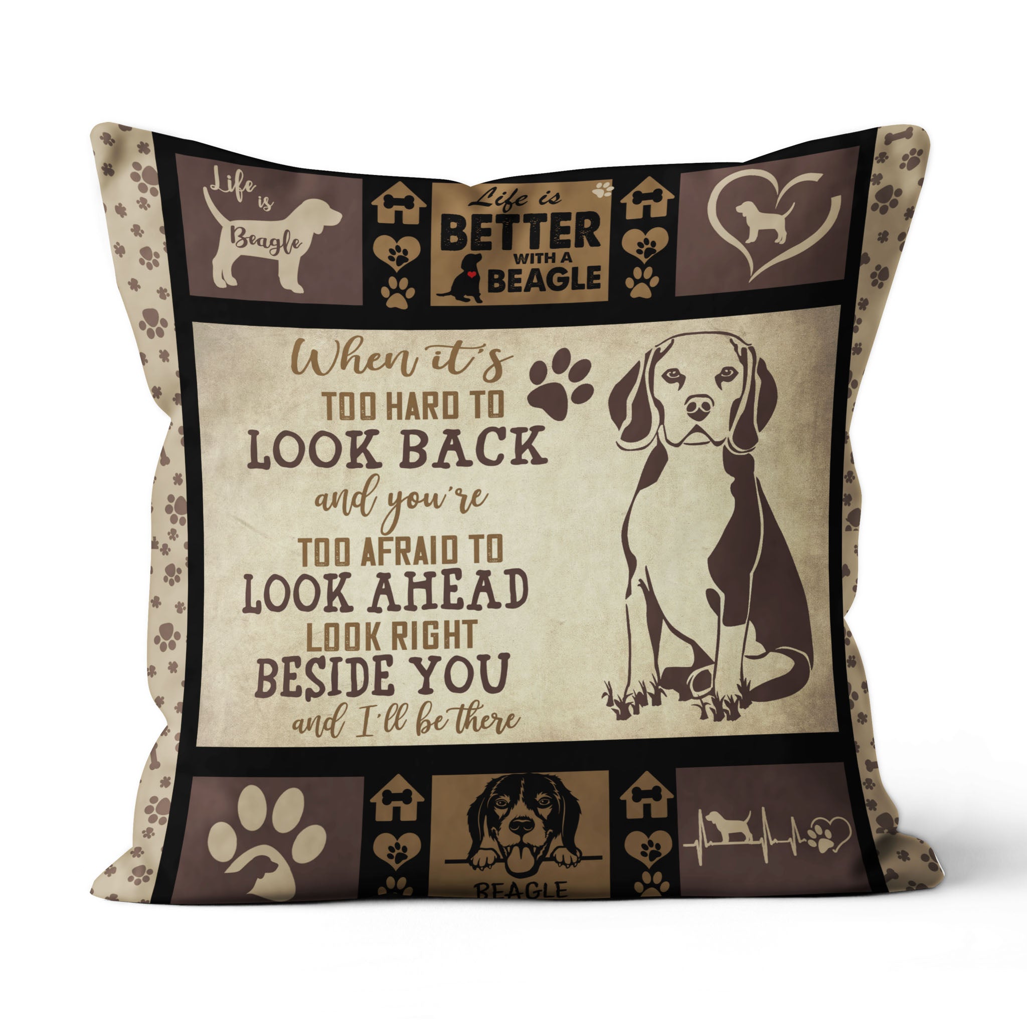 Personalized Life Is Better With Beagle Dog Lover Gifts – Suede Pillow