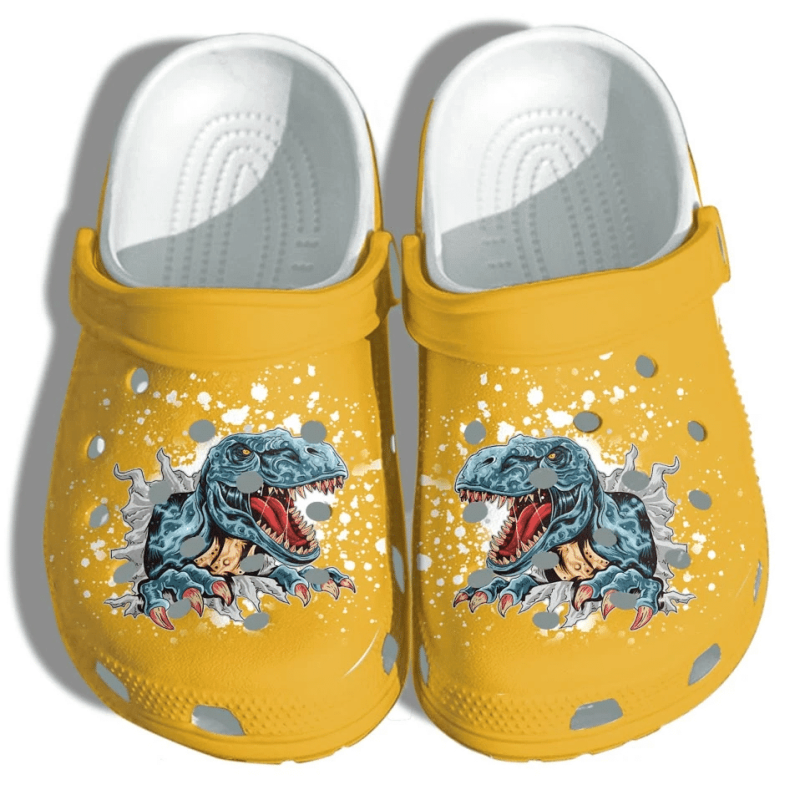 Funny Dinosaur T-Rex Gift For Lover Rubber clog Shoes Comfy Footwear