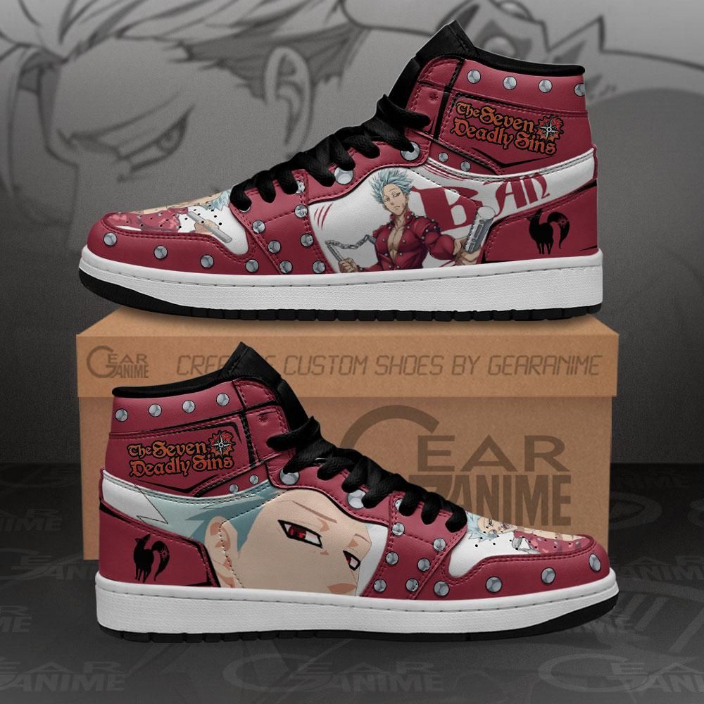 Seven Deadly Sins Ban Custom Anime Mn10 Air Jordan Shoes Sport Sneakers