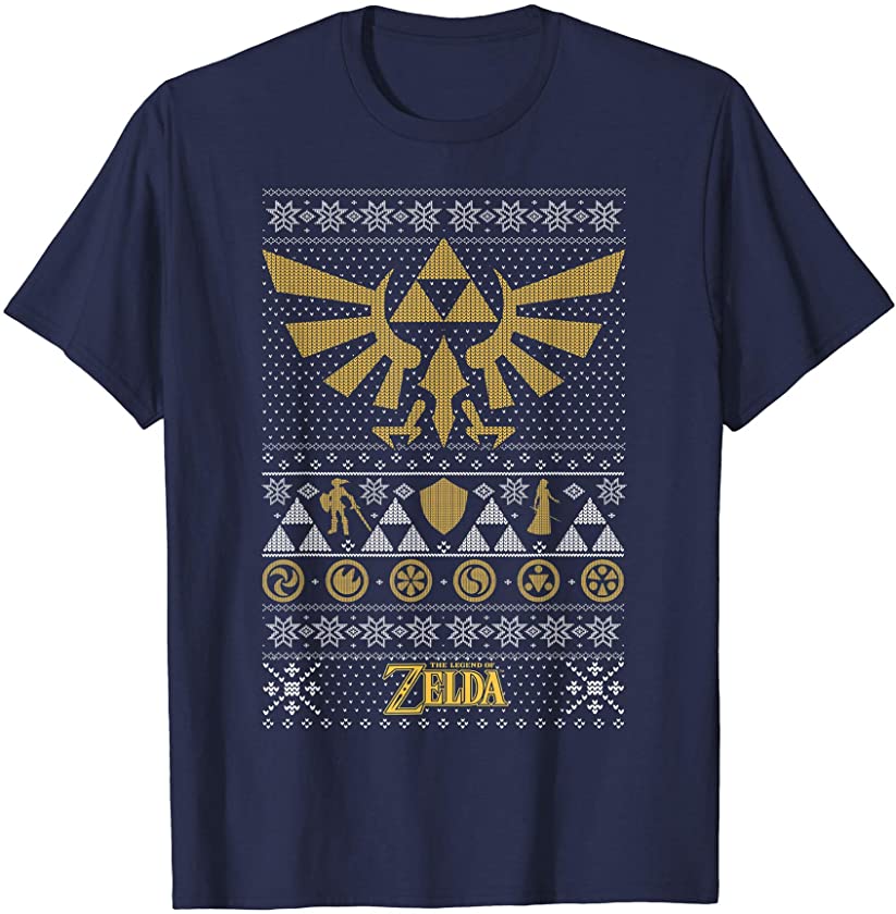 Triforce Ugly Christmas Graphic T-Shirt