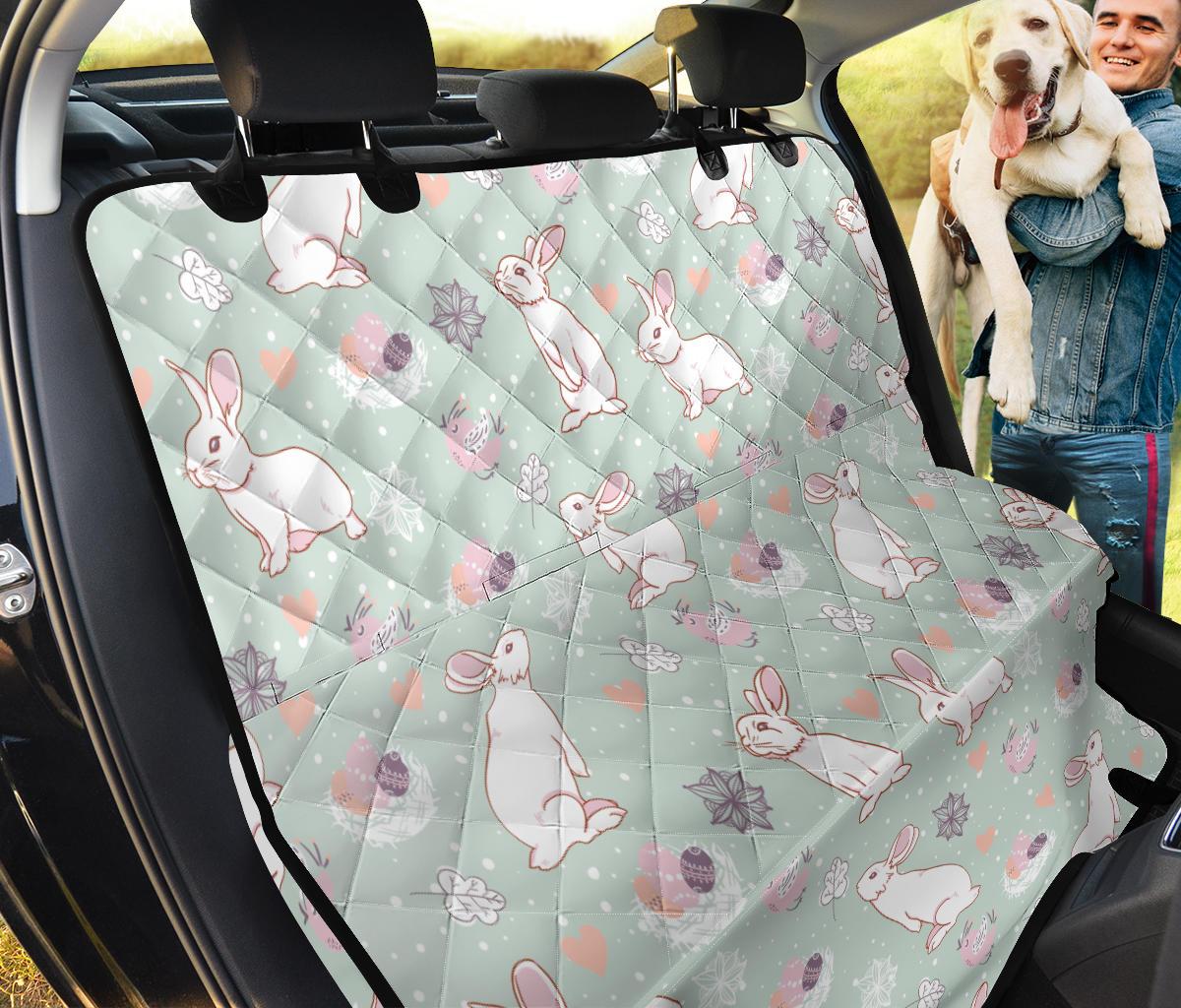 Rabbit Pattern Print Design Rb011 Rear Dog  Seat Cover