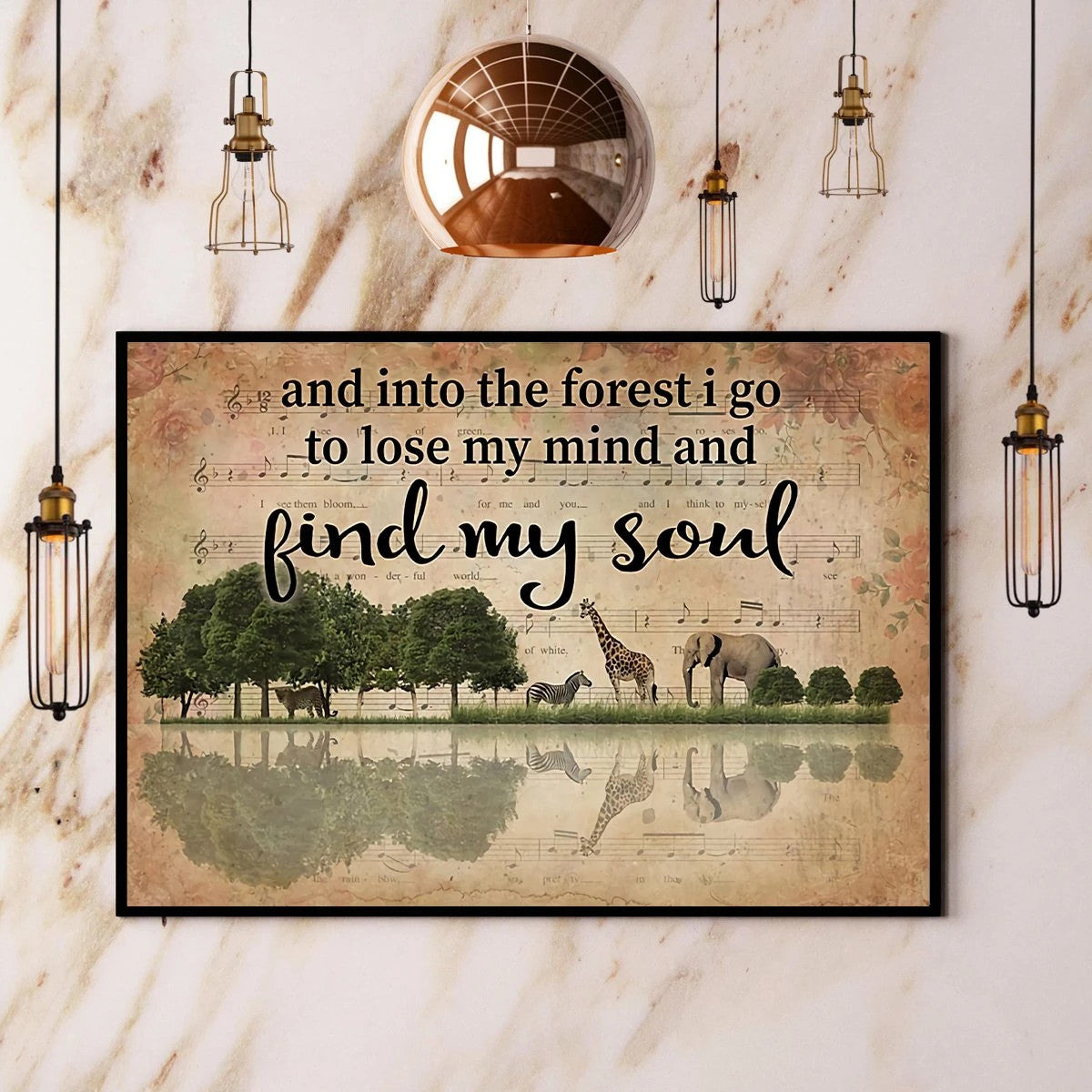 Animal And Into The Forest I Go To Lose My My And Find My Soul Paper Canvas Prints Poster Wall Art Decor