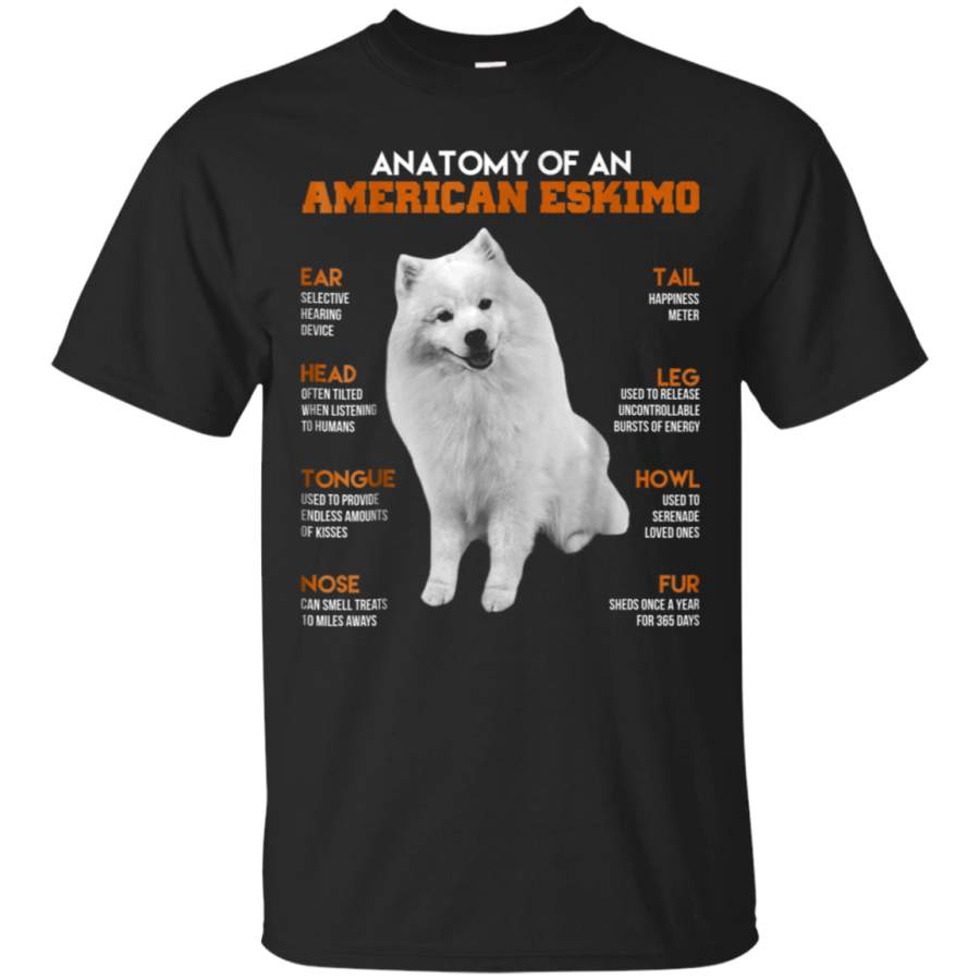 AGR Anatomy Of An American Eskimo Dogs T Shirt Funny Gift