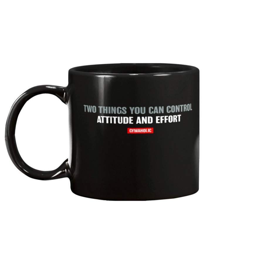 Moncome Two Things You-can-Control-Attitude and-Effort-Best Jockos Willink Quote (Black FU)15oz Mug