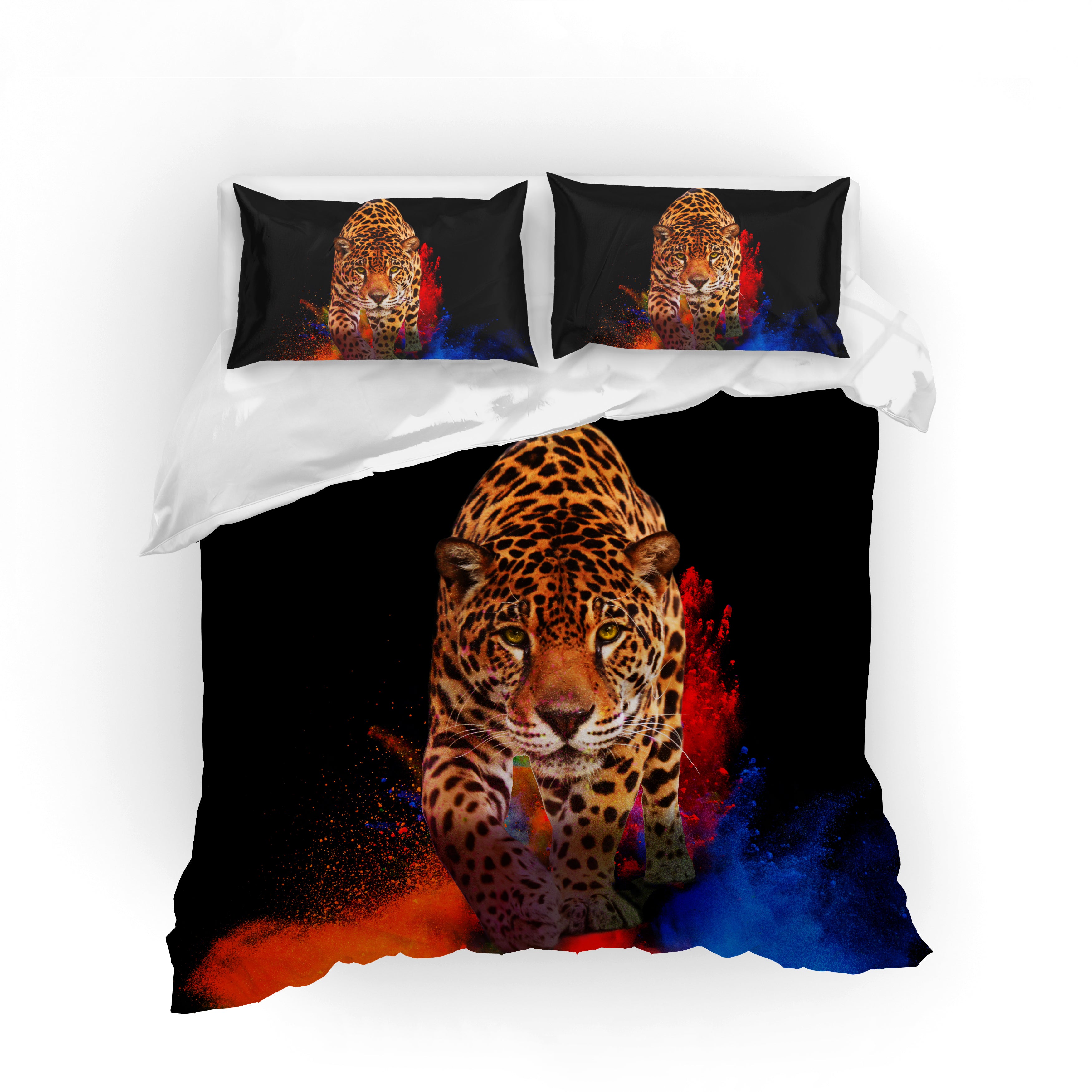 3D Leopard Quilt Cover Set Bedding Set Pillowcases 40