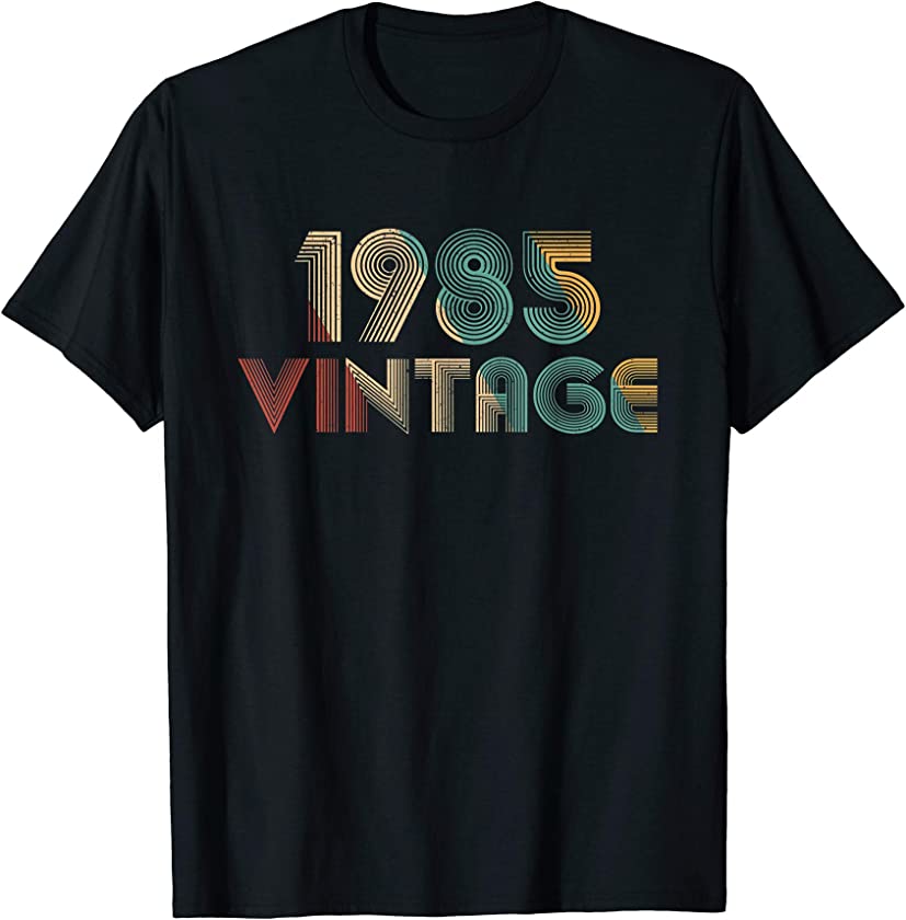 1985 Vintage 34th Birthday 34 years old Tshirt Retro Gifts