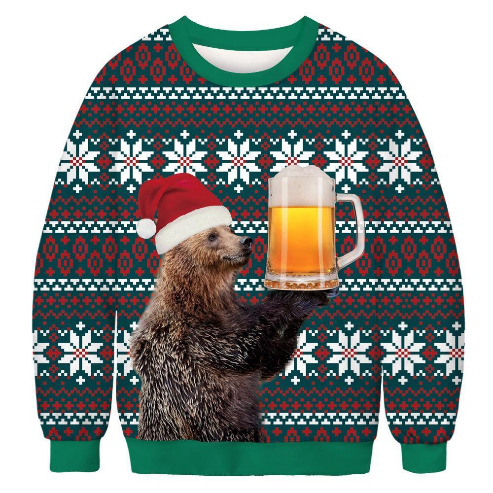 Beer And Bear Ugly Christmas Sweater | For Men & Women | Adult | Us6268