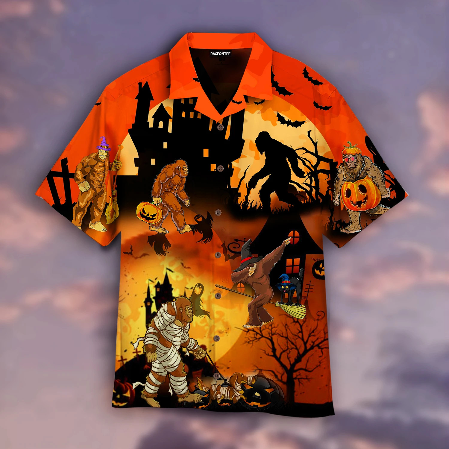 Bigfoots Play In Halloween Night Hawaii Shirt Unisex Adult Ha76428