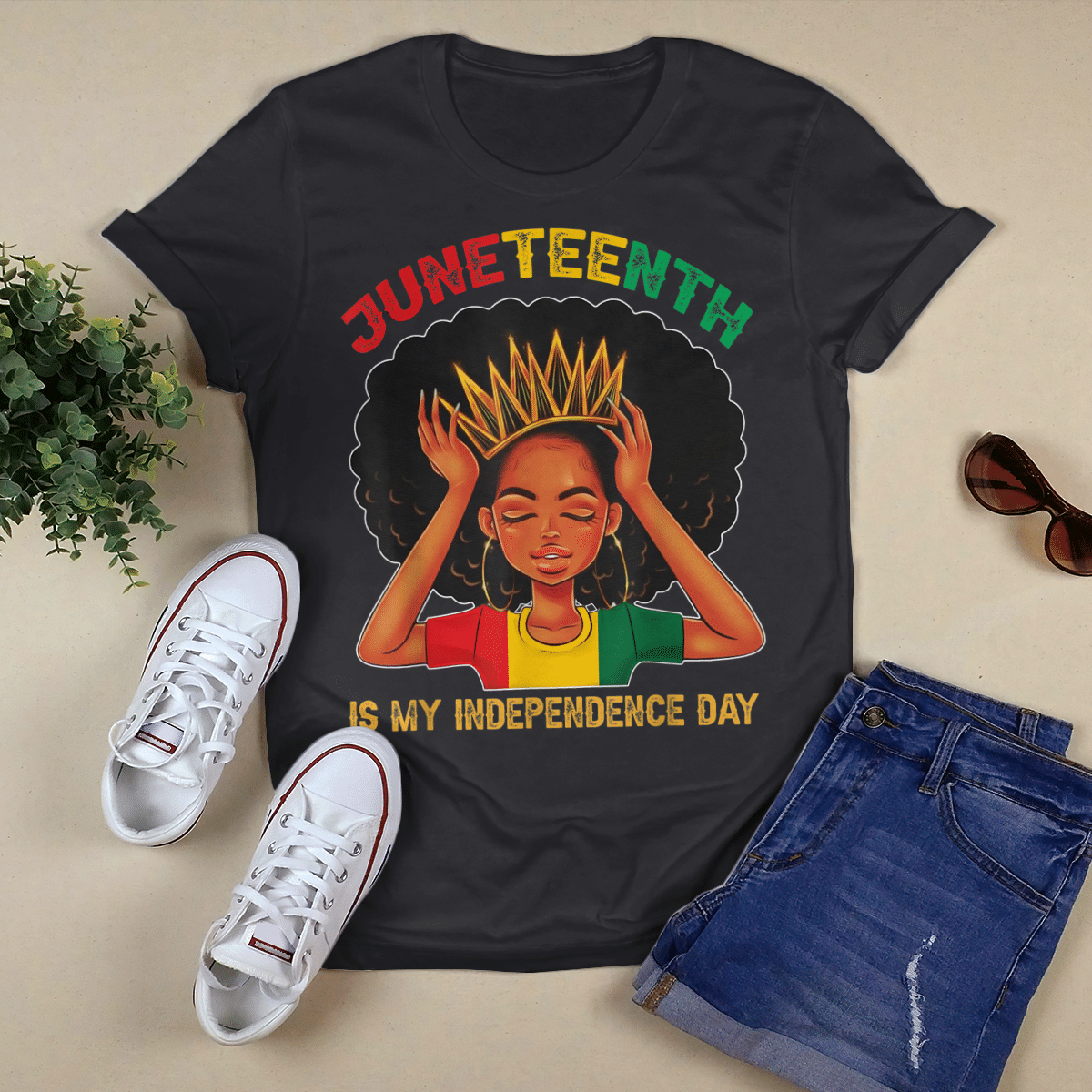 Juneteenth Is My Independence Day Black Girl Black Queen Shirt